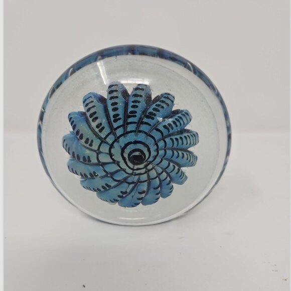 Vintage 1991 Robert Eickholt Studio Art Glass Paperweight DNA Anemone Signed 4" - Picture 1 of 4